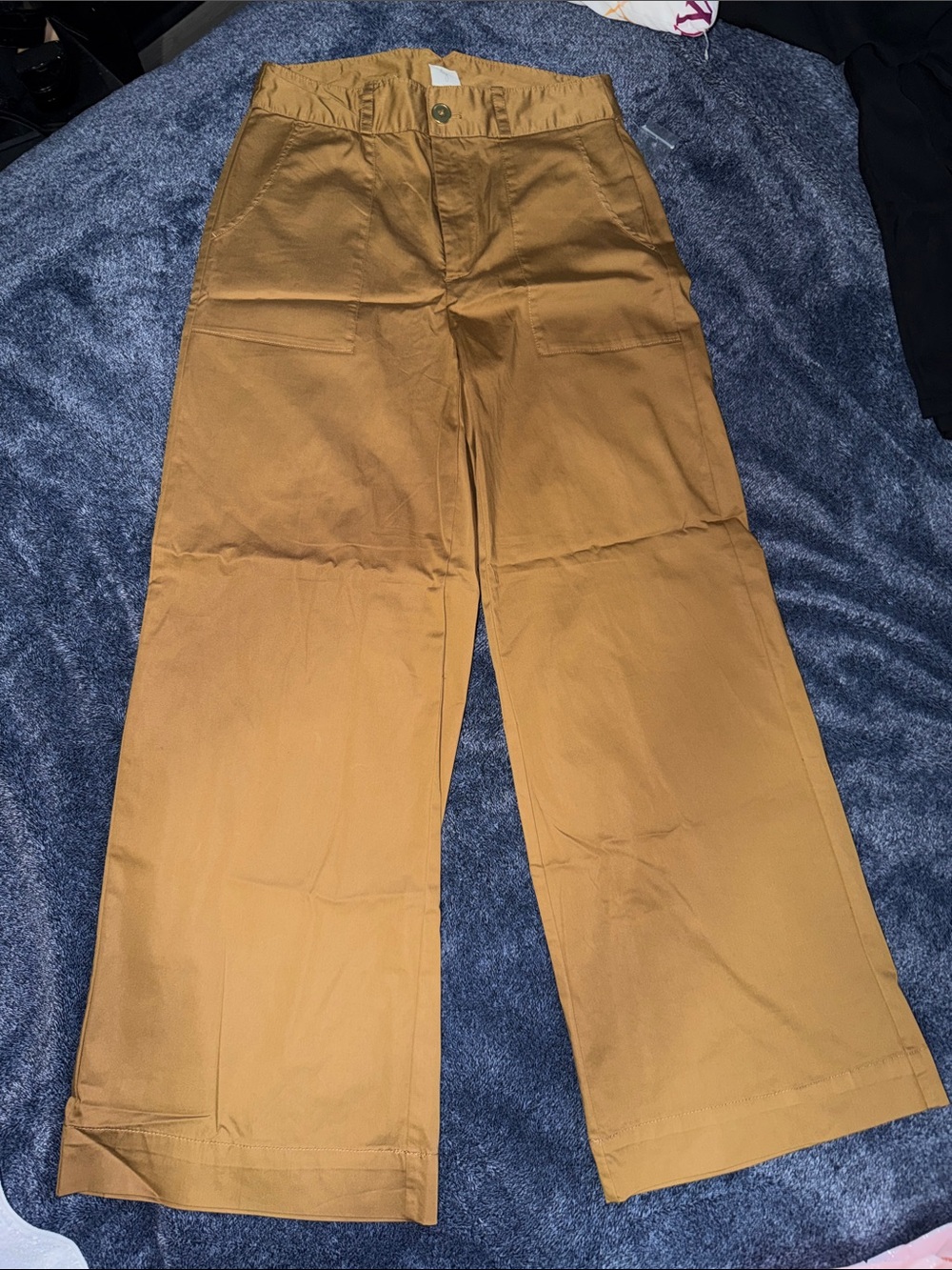 Kids Wide-Leg Utility Pants in Camel